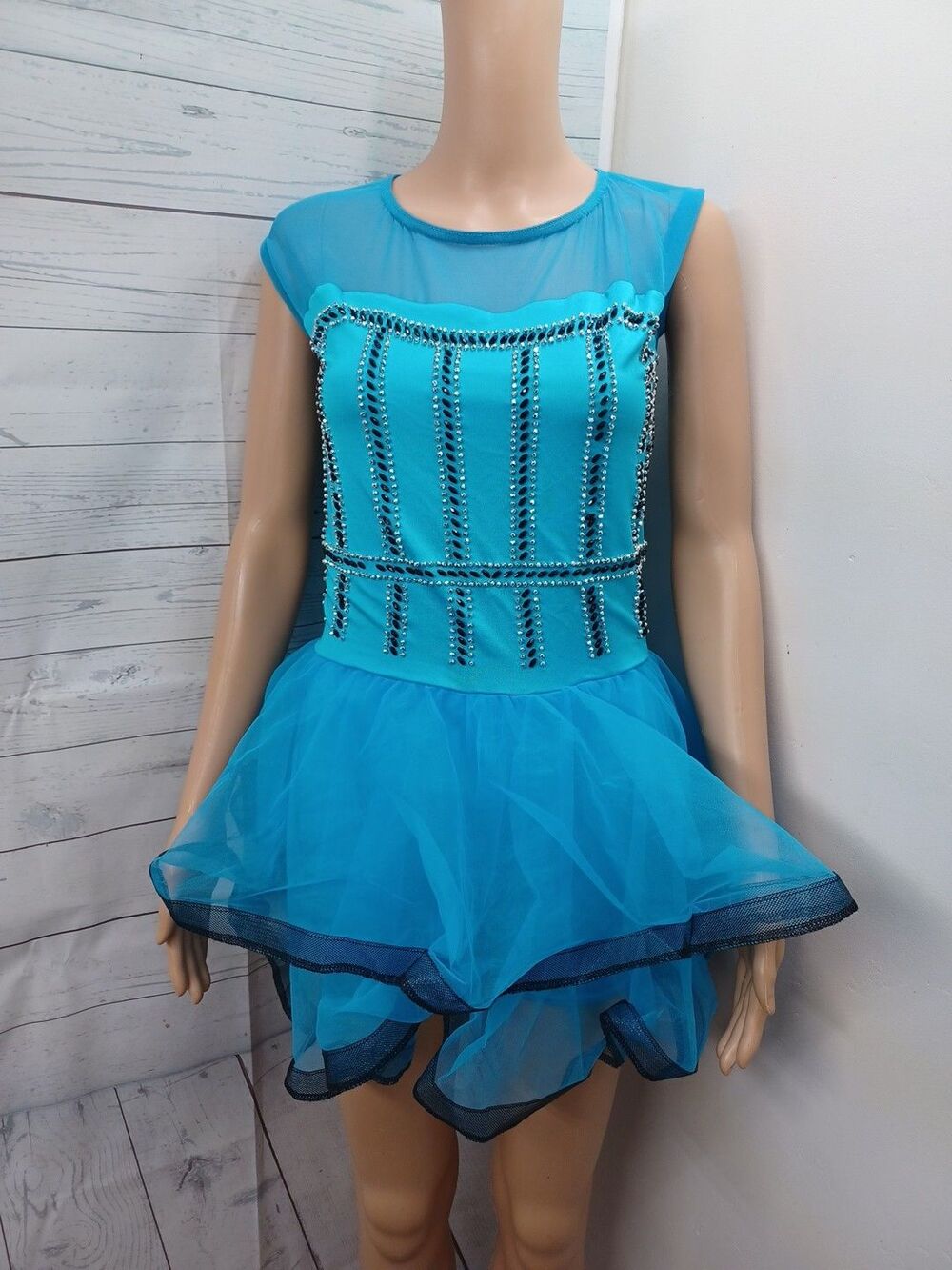 A Wish Come True Dance Leotard Adult M MA Blue Gymnastic Ballerina